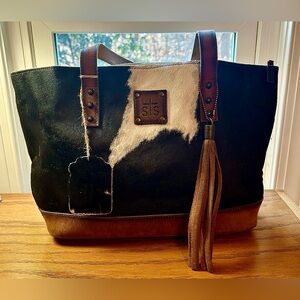 STS Ranchwear cowhide hair on tote